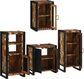 vidaXL Σετ Επίπλων Μπάνιου 4 τμχ. Πολύχρωμο 55 x 35 x 60 εκ.