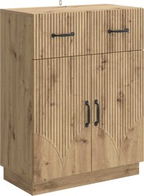 vidaXL Πλαϊνό γραφείο Artisan Δρυς 66 x 34,5 x 87 εκ.
