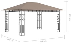 ΚΙΟΣΚΙ ΜΕ ΣΗΤΑ ΚΑΙ ΦΩΤΑΚΙΑ TAUPE 4 X 3 X 2,73 Μ. / 180 ΓΡ./Μ² 3070319