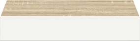 vidaXL Ράφια Τοίχου 2 τεμ. Δρυς και Άσπρο 23x23,5x3,8 εκ. MDF