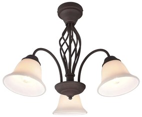 Φωτιστικό Οροφής - Πλαφονιέρα Rustica 601000324 3xE14 40W Φ55cm 42,5cm Rust Trio Lighting Metal, Glass
