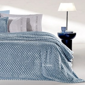 Κουβέρτα Smoothie (Σετ 2τμχ) Blue Guy Laroche Υπέρδιπλo 220x240cm Microfiber-Polyester