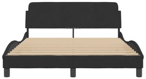 vidaXL Σκελετός Κρεβατιού Χωρίς Στρώμα Μαύρο 120x200 εκ. Βελούδινο