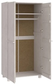 vidaXL Ντουλάπα HAMAR Λευκό 89 x 50 x 180 εκ. από Μασίφ Ξύλο Πεύκου