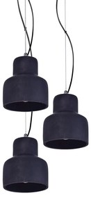 Φωτιστικό Οροφής 77-4140 SE 153-125-3 Myra Black Mat Homelighting Τσιμέντο