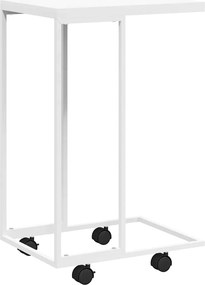 vidaXL Βοηθητικό Τραπέζι με Ρόδες Λευκό 40x30x63,5 εκ. Επεξεργ. Ξύλο