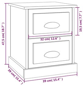 ΚΟΜΟΔΙΝΟ ΛΕΥΚΟ 39 X 39 X 47,5 ΕΚ. ΑΠΟ ΕΠΕΞΕΡΓΑΣΜΕΝΟ ΞΥΛΟ 816144