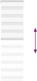 vidaXL Ζέβρα τυφλή Λευκό Πλάτος υφάσματος 40,9 εκ. Πολυεστέρας