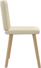 vidaXL Καρέκλες Τραπεζαρίας 6 τεμ. Κρεμ Υφασμάτινες
