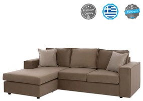 Γωνιακός Καναπές MONACO C3257.03 Αναστρέψιμος Ύφασμα Αλέκιαστο Καφέ - Μπέζ 240x170x86Υεκ. 240x170x86 εκ.