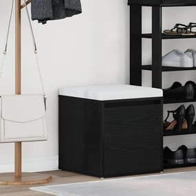 vidaXL Κουτί Συρταριού Μαύρο Δρυς 40,5x40x40 εκ. Επεξεργασμένο Ξύλο