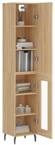 vidaXL Μπουφές Sonoma δρυς 34,5 x 34 x 180 εκ. από Επεξεργασμένο Ξύλο