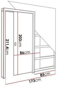Συρόμενες πόρτες Dover 183, 61 kg, Σκούρα φλαμουριά, Πλαστικοποιημένη μοριοσανίδα, Καφέ, Ατσάλι, Αλουμίνιο | Epipla1.gr