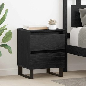 vidaXL Κομοδίνο Μαύρη Οξυά 40 x 35 x 50 εκ. Επεξεργασμένο ξύλο