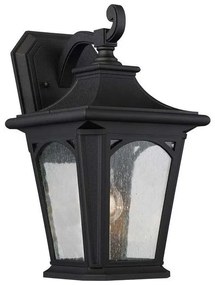 Φανάρι Απλίκα Φωτιστικό Τοίχου 1xE27 Μαύρο IP44 39cm Bedford QZ-BEDFORD2-M Elstead Lighting QZ-BEDFORD2-M Μαύρο