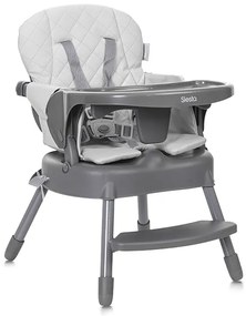 Καρεκλάκι φαγητού Siesta 3in1 Grey Leather 10100532506 Lorelli