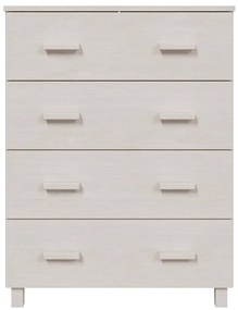 vidaXL Συρταριέρα HAMAR Λευκή 79 x 40 x 103,5εκ. από Μασίφ Ξύλο Πεύκου