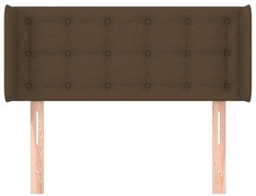 vidaXL Κεφαλάρι με Πτερύγια Σκούρο Καφέ 93x16x78/88 εκ. Υφασμάτινο