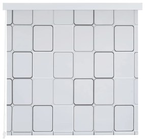 Κουρτίνα Μπάνιου Ρολό Τετράγωνο Σχέδιο 120 x 240 εκ. - Λευκό