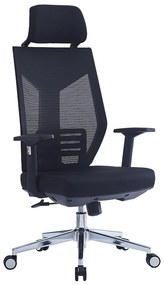 Καρέκλα γραφείου διευθυντή Commend pakoworld ύφασμα mesh μαύρο Model: 254-000003
