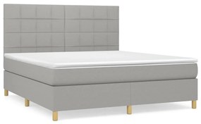 ΚΡΕΒΑΤΙ BOXSPRING ΜΕ ΣΤΡΩΜΑ ΑΝΟΙΧΤΟ ΓΚΡΙ 180X200 ΕΚ. ΥΦΑΣΜΑΤΙΝΟ 3142353