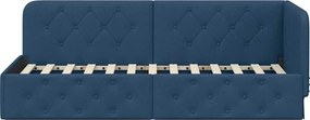 vidaXL Κρεβάτι Γωνίας Μπλε 80 x 200 cm ύφασμα