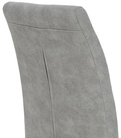 Καρέκλα Darrell pakoworld pu αντικέ γκρι-βάση χρωμίου 42x49x106εκ