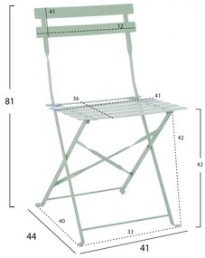 Σετ Κήπου Τραπεζαρία HM5527.03 3 τεμ Φυστικί με Τραπέζι 60x60x71 εκ. &amp; 2 Καρέκλες