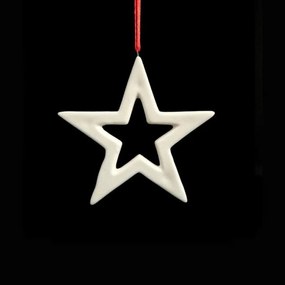 Magic Christmas Αστέρι Κεραμικό 8x0.3x8cm Λευκό 600-40364