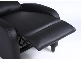 Πολυθρόνα Ανακλινόμενη ArteLibre ATRIA Μαύρο PU 67.5x90x104cm