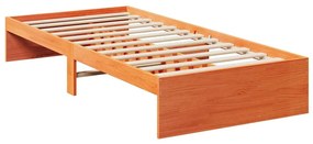 Καναπές Κρεβάτι Χωρίς Στρώμα Καφέ 90x200 εκ. Μασίφ Ξύλο Πεύκου - Καφέ