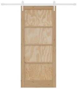 vidaXL Συρόμενη Πόρτα Άλλο ORKDAL Φυσικό και λευκό 86 x 198.5 cm