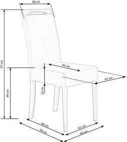 Καρέκλα Clara-Gkri-Leuko (2) τεμάχια