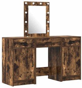 vidaXL Τραπέζι περιποίησης με συρτάρι 3 pcs Καφέ 50 x 41 x 135 εκ