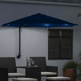vidaXL Ομπρέλα Κήπου Μπλε, Μαύρο 248 x 248 x 148 εκ.
