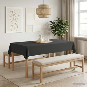 vidaXL Ύφασμα Τραπέζης Σκούρο Γκρι 140 x 220 cm Ορθογώνιος