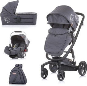 Καρότσι 3 σε 1 "Electra" black frame - silver