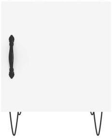 vidaXL Κομοδίνο Λευκό 40 x 40 x 50 εκ. από Επεξεργασμένο Ξύλο