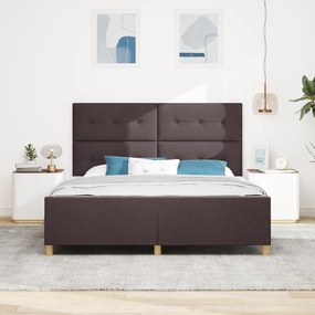 vidaXL Κρεβάτι Καφέ 180x200 εκ. Υφάσμα