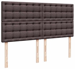Κρεβάτι Boxspring με Στρώμα Σκούρο Καφέ 180x200 εκ Υφασμάτινο 3292152