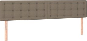 vidaXL Κρεβάτι Boxspring με Στρώμα Taupe 160x200 εκ. Υφασμάτινο