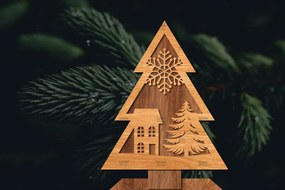 Σετ των 2 Intra απο ξύλο plywood 3mm-4mm πάχος - Στάση κοπής χριστουγεννιάτικου δέντρου με λέιζερ Δίασταση 20x20 cm INTRAFABR-107422346