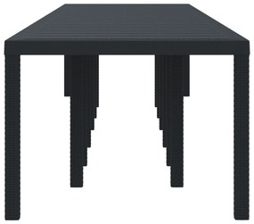 vidaXL Τραπέζι Κήπου Ανθρακί 400x100x73 εκ. Πολυ Ράττεν