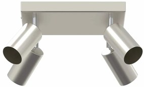vidaXL Σποτ οροφής Βουρτσισμένο Νίκελ 26 x 26 x 16.5 εκ Ατσάλι
