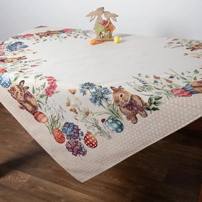 Πασχαλινό Τραπεζομάντηλο (140x180) Silk Fashion Easter Dots