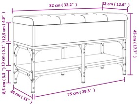 Παπουτσοθήκη Καπνιστή Δρυς 82x32x45 εκ. από Επεξεργασμένο Ξύλο - Καφέ