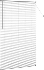 vidaXL Βενετσιάνικες Ρόδες Ασημί 220 x 125 εκ Αλουμίνιο