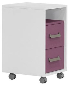 MATIS Κομοδίνο παιδικό Kidner 2F Λευκό Βιολετί Matis642461