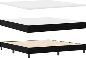 vidaXL LED Κρεβάτι με βάθρο με στρώμα Μαύρο 180 x 200 cm Βελούδο