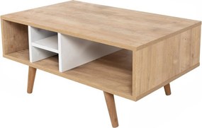 Τραπεζάκι Σαλονιού Sapphire Δρυς / Λευκό PONES 90x55x18